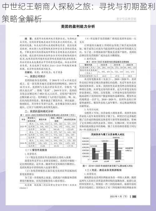 中世纪王朝商人探秘之旅:寻找与初期盈利策略全解析